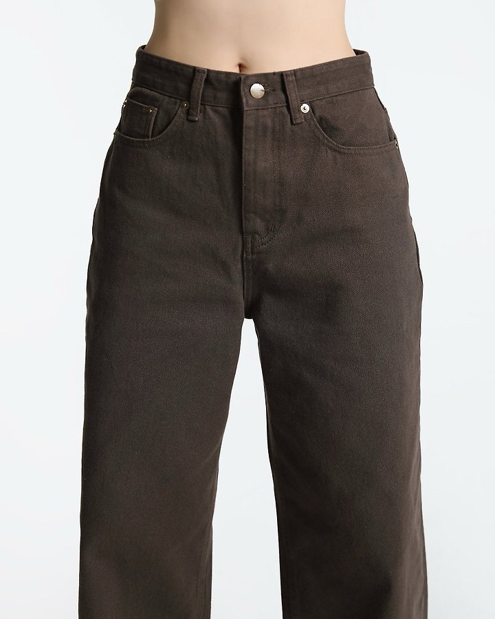 Paper Moon - Korean Women Fashion - #womensfashion - Color Point Wide Cotton Twill Trousers - 4