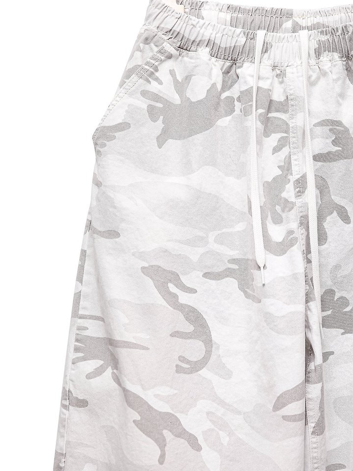 Paper Moon - Korean Women Fashion - #momslook - Camouflage Cotton Banded Maxi Wide Trousers - 9