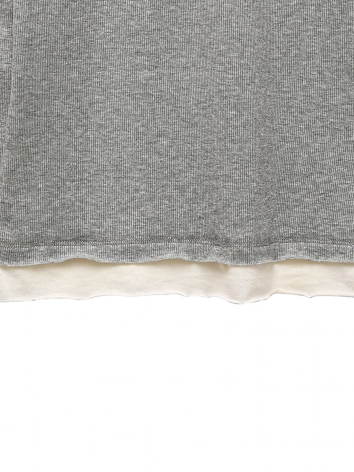 Paper Moon - Korean Women Fashion - #momslook - Layered Detail Ribbed Long Sleeve Tee - 12