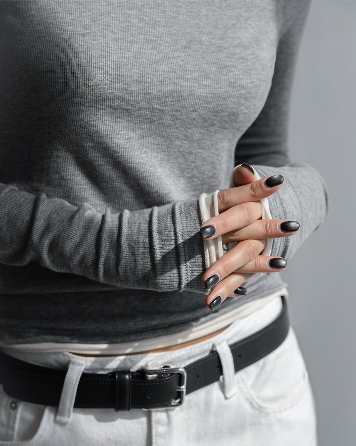 Paper Moon - Korean Women Fashion - #womensfashion - Layered Detail Ribbed Long Sleeve Tee - 4