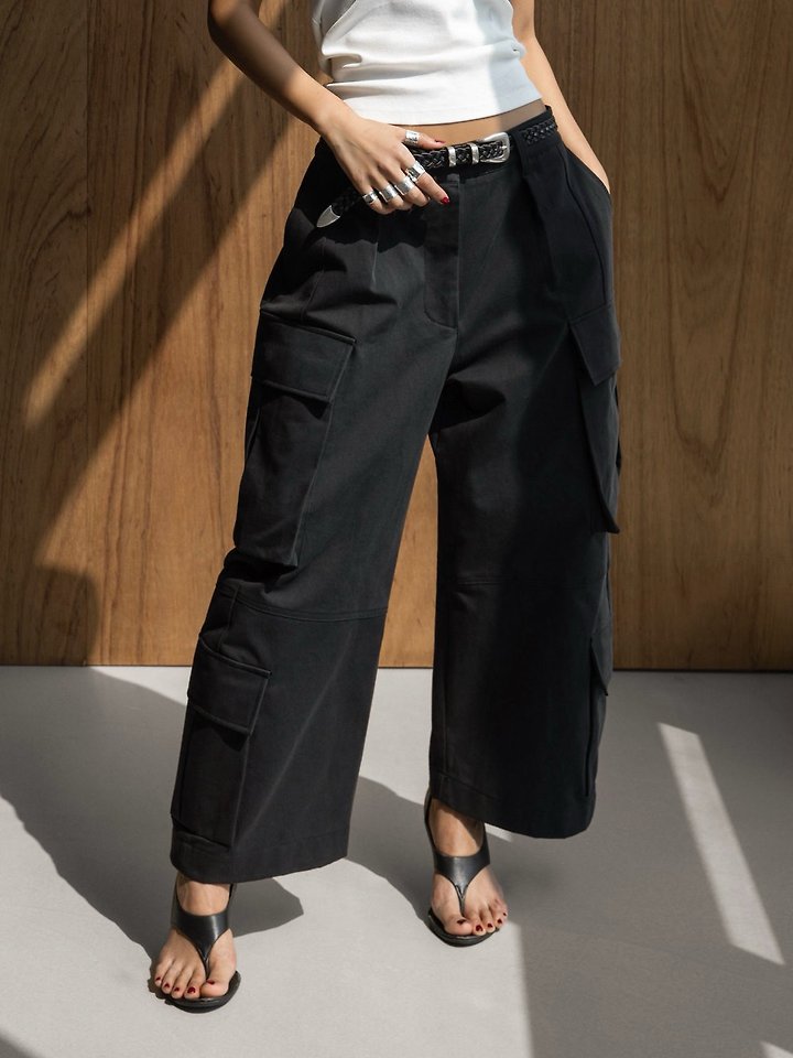Paper Moon - Korean Women Fashion - #momslook - Structured Double Cargo Pants