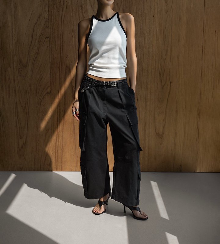 Paper Moon - Korean Women Fashion - #momslook - Structured Double Cargo Pants - 5