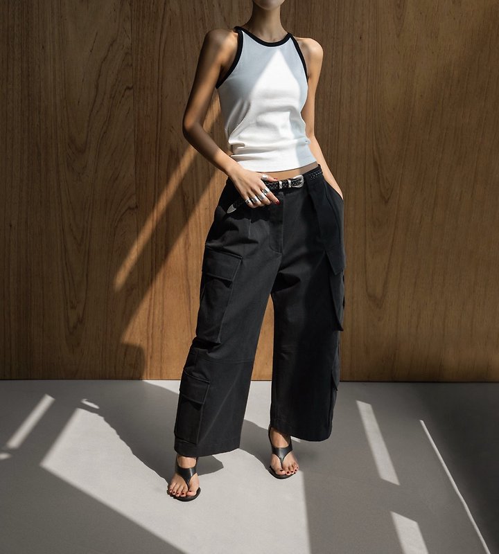 Paper Moon - Korean Women Fashion - #womensfashion - Halter Neck Sleeveless Tank Top - 4
