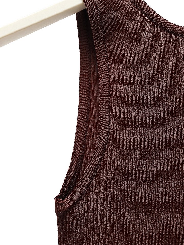 Paper Moon - Korean Women Fashion - #momslook - Classic Backless Detail Sleeveless Knit Top - 11