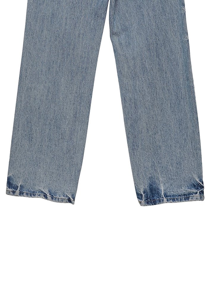 Paper Moon - Korean Women Fashion - #momslook - Classic Domingo Detail Straight Denim Pants - 9
