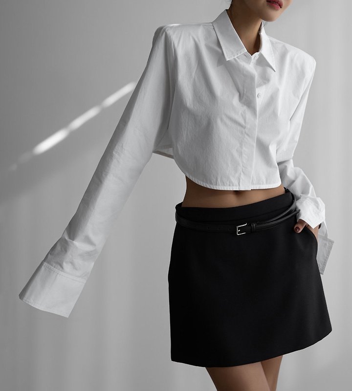 Paper Moon - Korean Women Fashion - #womensfashion - Classic Wool Set-Up Mini Skirt - 4