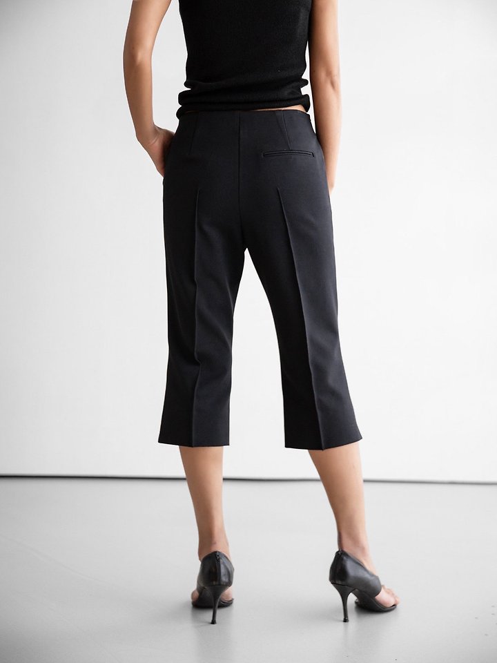 Paper Moon - Korean Women Fashion - #momslook - Crease Line Slit Midi Pants - 6