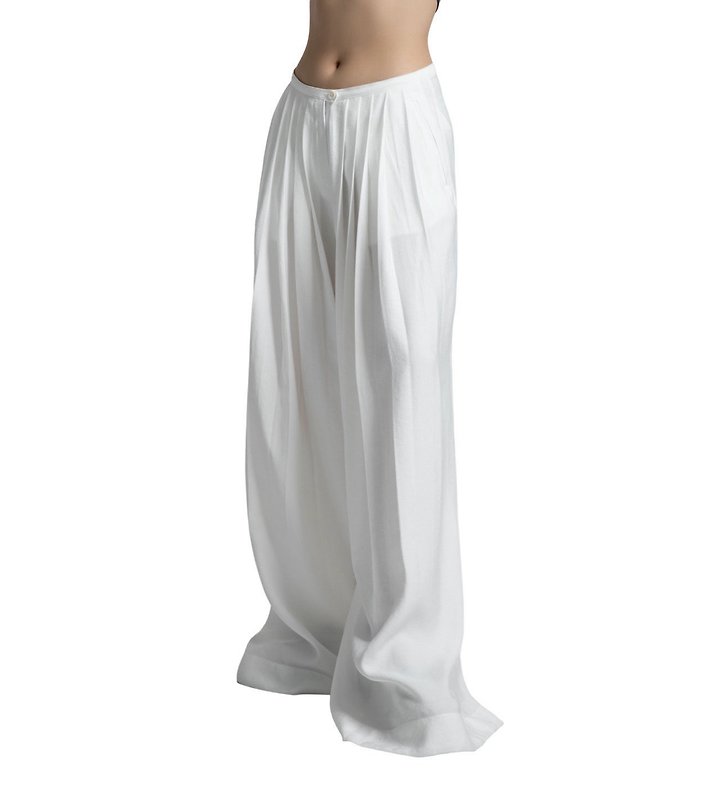 Paper Moon - Korean Women Fashion - #momslook - Bamboo Pleated Pintuck Wide Trousers - 2