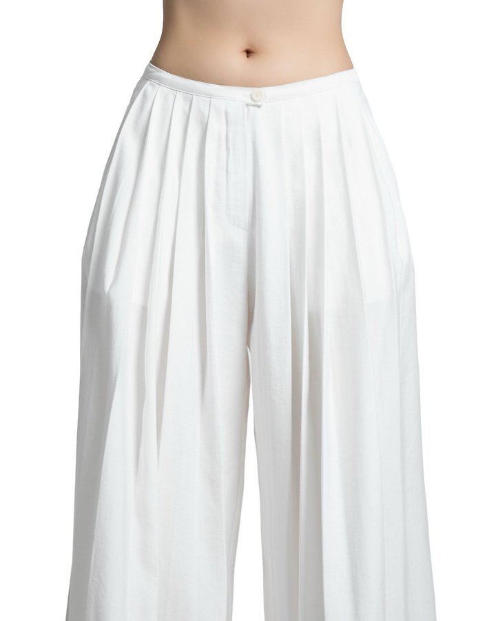Paper Moon - Korean Women Fashion - #momslook - Bamboo Pleated Pintuck Wide Trousers - 3