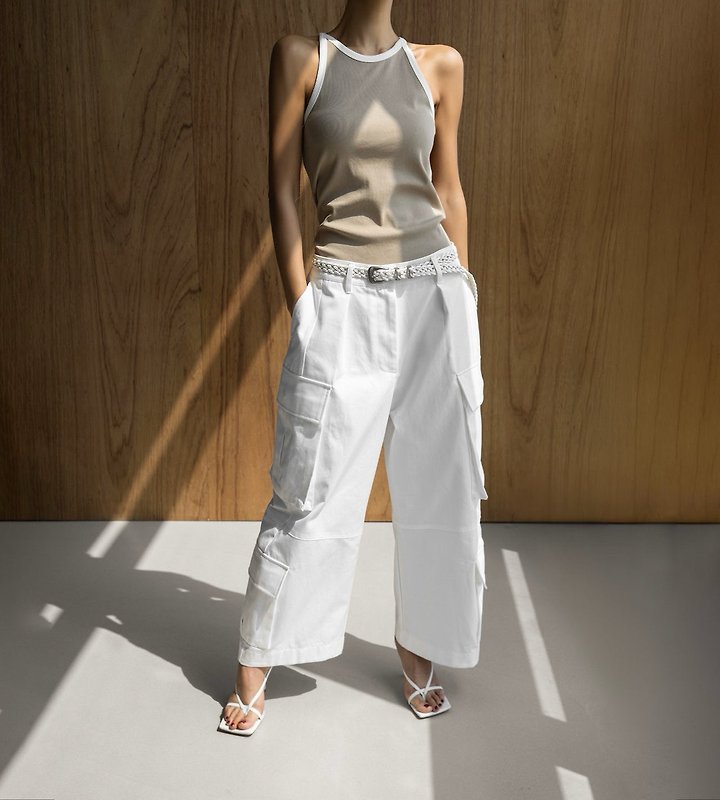 Paper Moon - Korean Women Fashion - #momslook - Structured Double Cargo Pants - 3