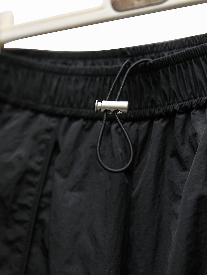 Paper Moon - Korean Women Fashion - #momslook - Nylon Drawstring Wide Twist Pattern Trousers - 11