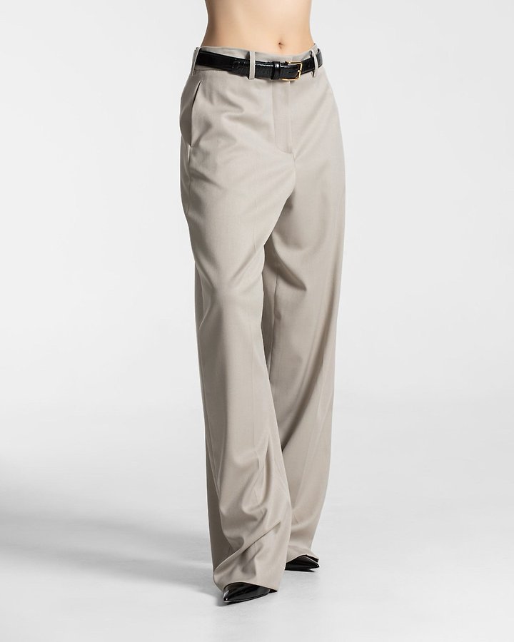 Paper Moon - Korean Women Fashion - #momslook - Wool Silk Low Trousers