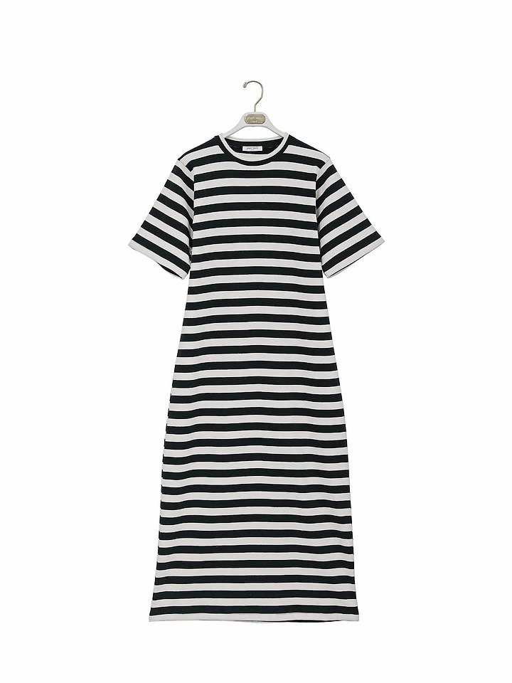 Paper Moon - Korean Women Fashion - #momslook - Striped Pattern Ribbed Maxi One-piece - 6