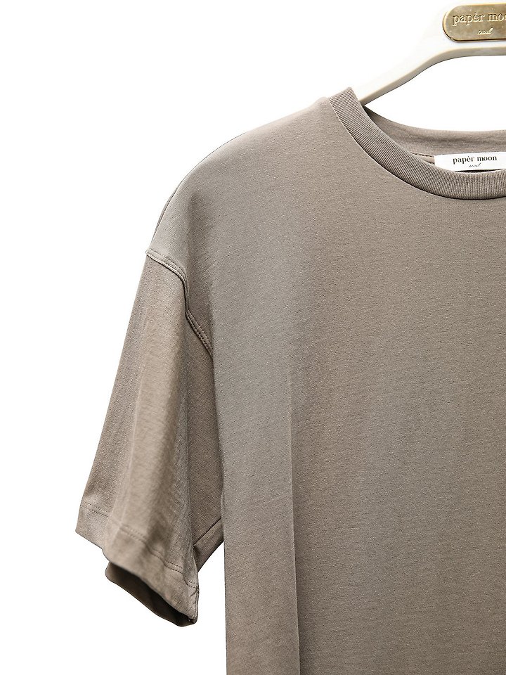 Paper Moon - Korean Women Fashion - #momslook - Twist Draped Side Line Detail Tee - 7