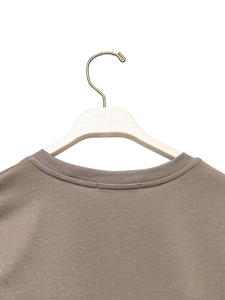 Paper Moon - Korean Women Fashion - #momslook - Twist Draped Side Line Detail Tee - 9