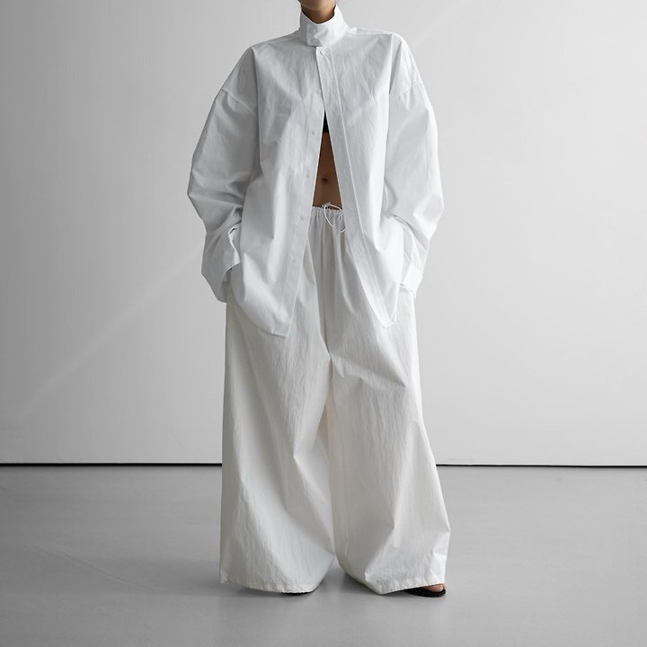 Paper Moon - Korean Women Fashion - #momslook - Cotton Balloon Wide Trousers - 2