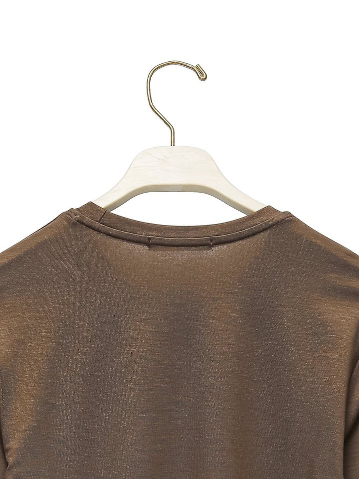 Paper Moon - Korean Women Fashion - #momslook - Classic Slim Fit Tencel Crew Neck Top - 10