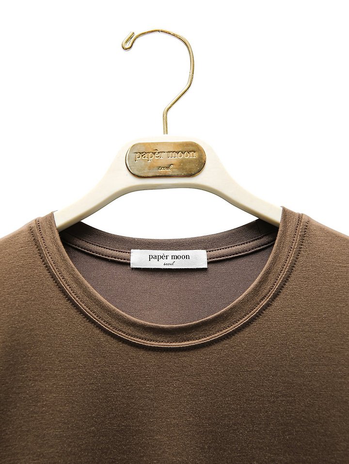 Paper Moon - Korean Women Fashion - #momslook - Classic Slim Fit Tencel Crew Neck Top - 6