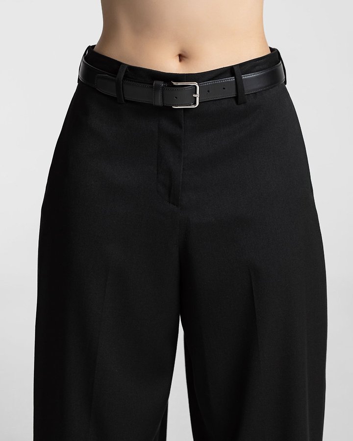 Paper Moon - Korean Women Fashion - #womensfashion - Wool Silk Low Trousers - 4