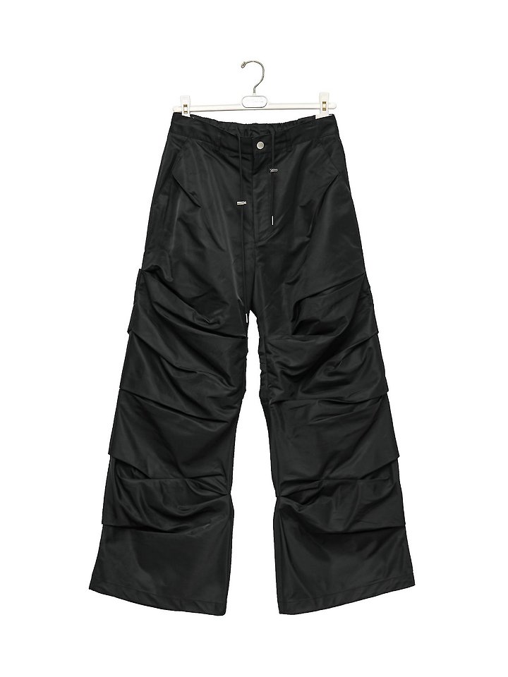 Paper Moon - Korean Women Fashion - #momslook - LUX Shirred Crinkle Track Wide Pants - 7
