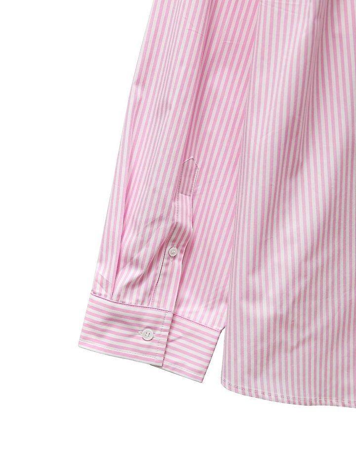 Paper Moon - Korean Women Fashion - #momslook - Lounge Striped Set Up Button Down Shirt - 12