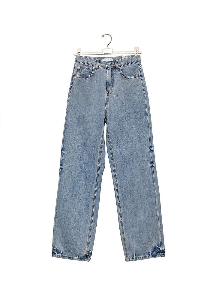Paper Moon - Korean Women Fashion - #momslook - Classic Domingo Detail Straight Denim Pants - 9