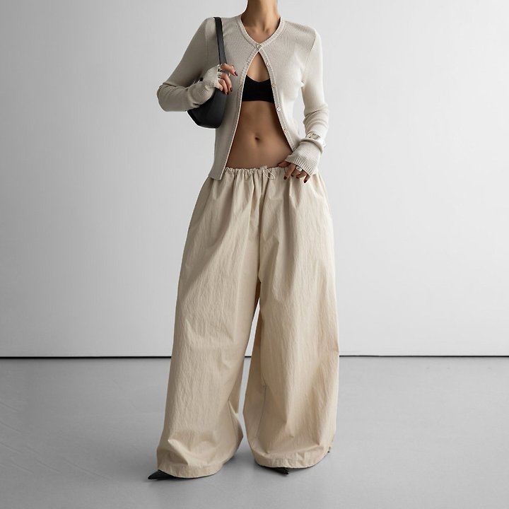 Paper Moon - Korean Women Fashion - #momslook - Cotton Balloon Wide Trousers - 2