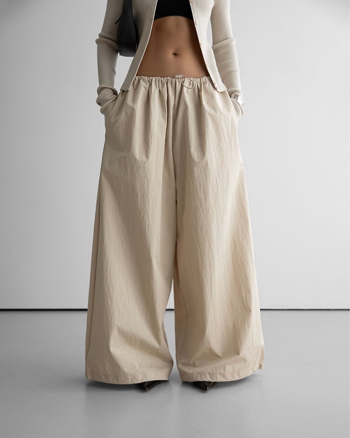 Paper Moon - Korean Women Fashion - #womensfashion - Cotton Balloon Wide Trousers - 4