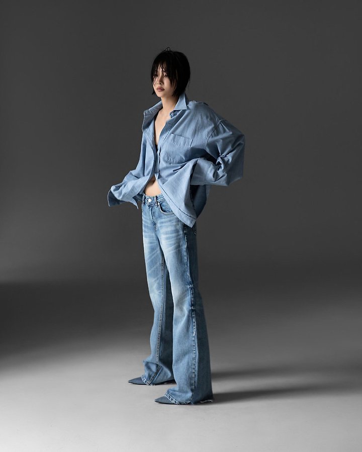 Paper Moon - Korean Women Fashion - #momslook - Soft Linen Oversized Button Down Shirt - 5
