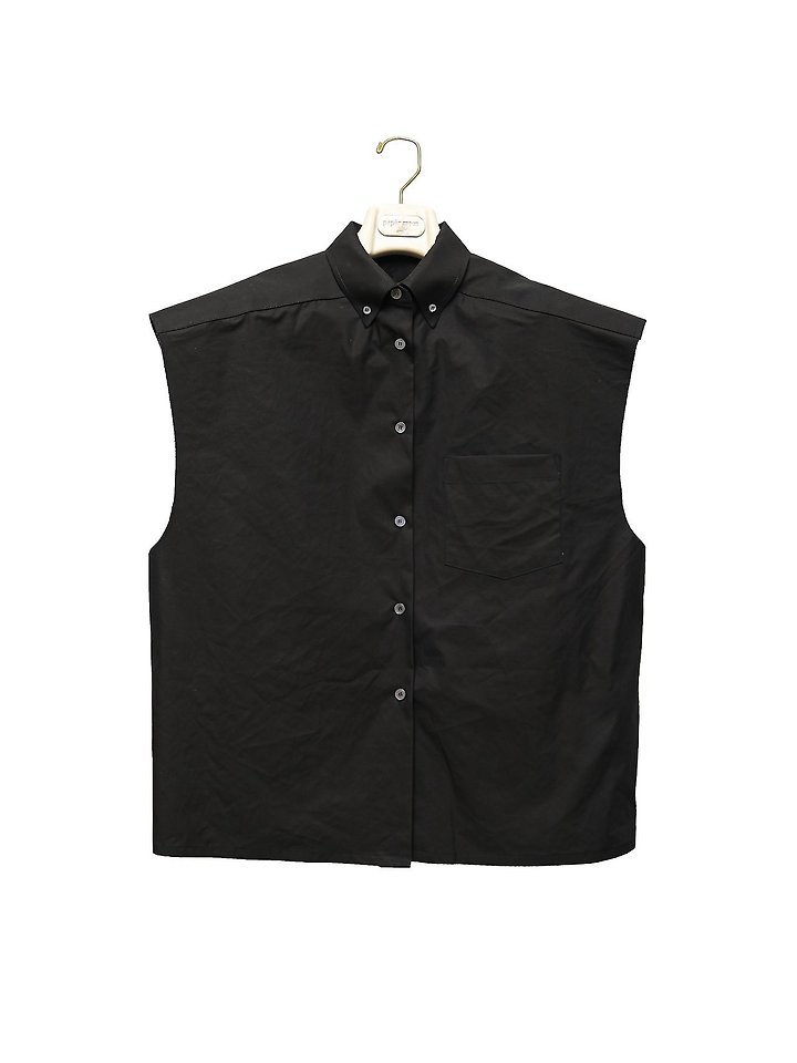 Paper Moon - Korean Women Fashion - #momslook - Oversized Square Sleeveless Shirt - 6