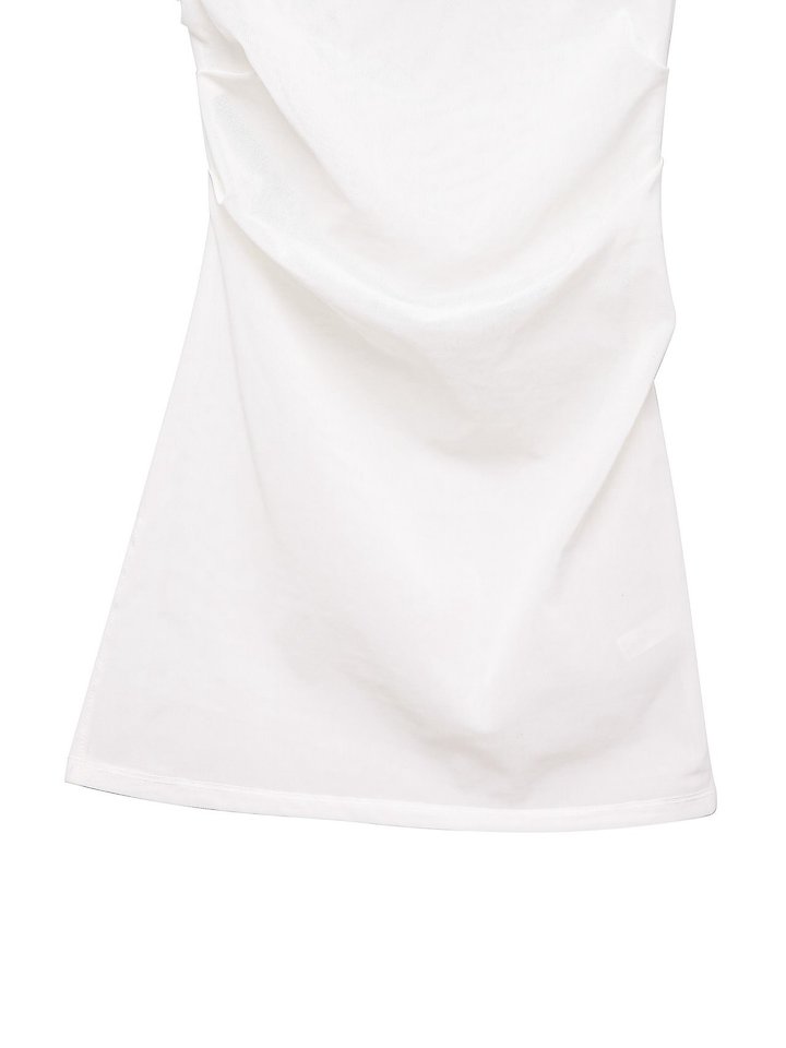 Paper Moon - Korean Women Fashion - #momslook - Side Shirred Detail Mesh Sleeveless Top - 8