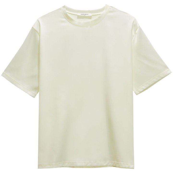 Paper Moon - Korean Women Fashion - #momslook - Classic Silky Satin Short Sleeve Top - 3