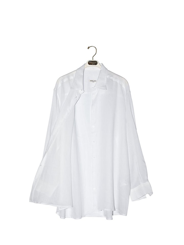 Paper Moon - Korean Women Fashion - #pursuepretty - Vivid Oversized Linen Button-Down Shirt - 10