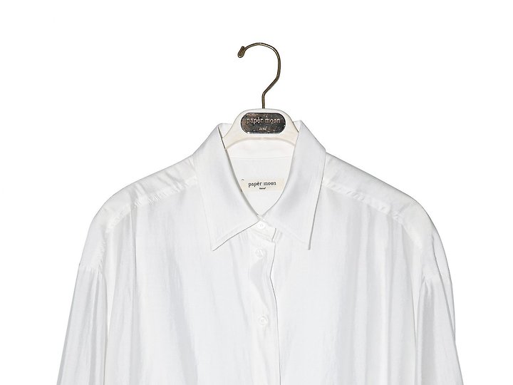 Paper Moon - Korean Women Fashion - #pursuepretty - Sheer Silky Classic Button-Down Shirt - 9