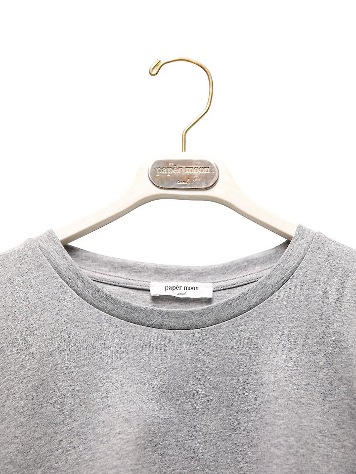 Paper Moon - Korean Women Fashion - #pursuepretty - Premium Oversized Cotton Rolled Up Tee - 7