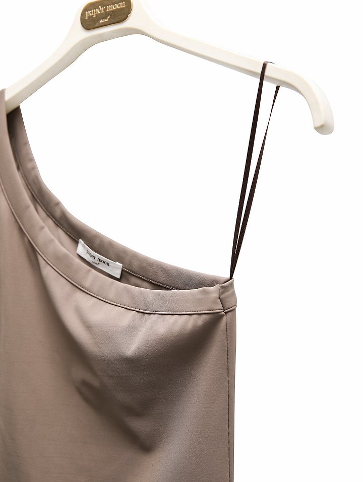 Paper Moon - Korean Women Fashion - #restrostyle - Diagonal One-Shoulder Tank Top - 10