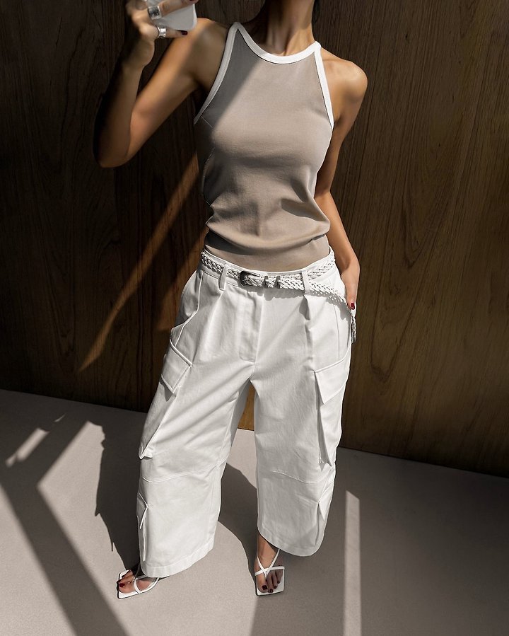 Paper Moon - Korean Women Fashion - #restrostyle - Structured Double Cargo Pants - 8