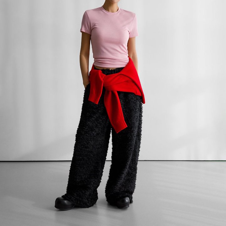 Paper Moon - Korean Women Fashion - #pursuepretty - Ribbed Slim Crewneck Basic Tee - 4