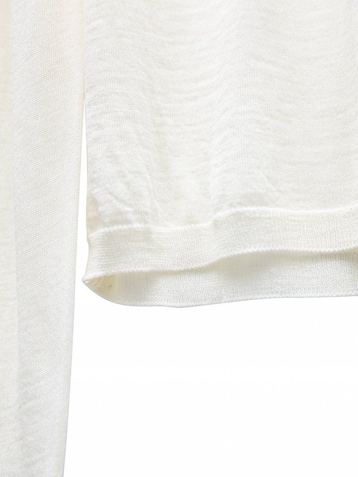 Paper Moon - Korean Women Fashion - #romanticstyle - Wool Silk Deep V-Neck Long Sleeve Knit - 11