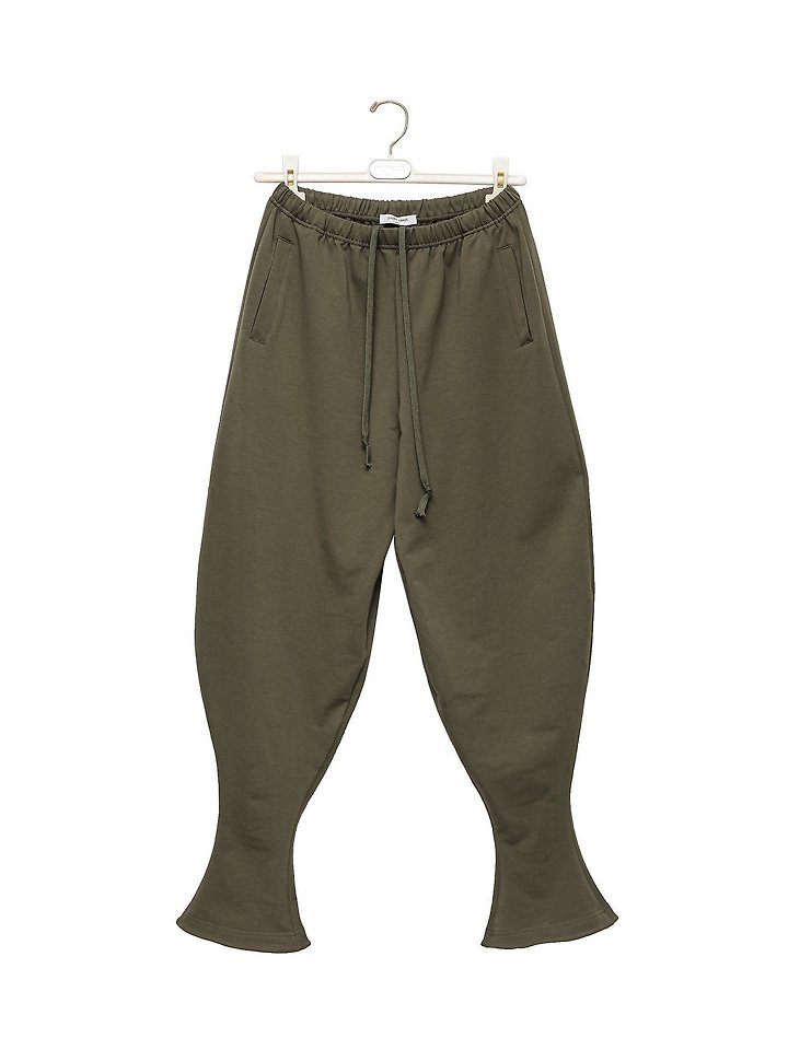 Paper Moon - Korean Women Fashion - #romanticstyle - Curved Balloon Leg Jersey Pants - 5