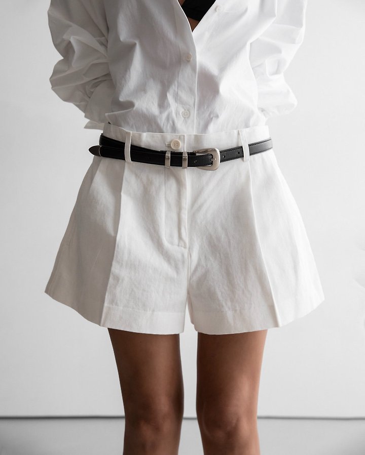Paper Moon - Korean Women Fashion - #romanticstyle - Washed Linen Chino Shorts