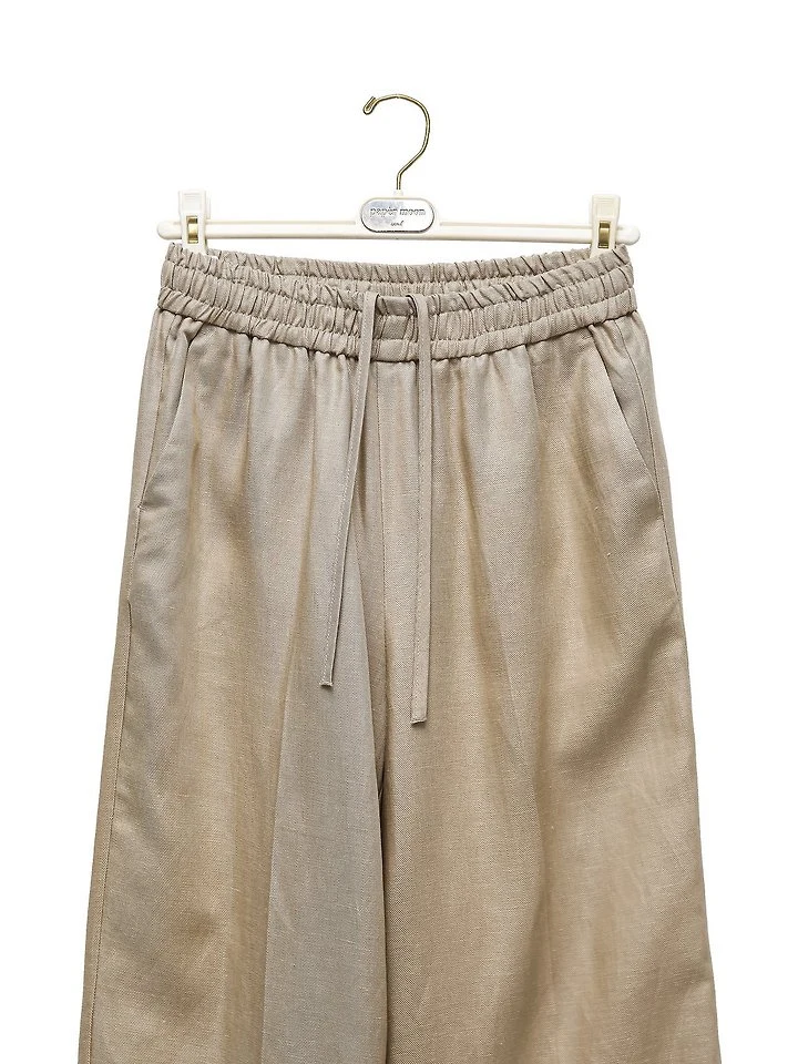 Paper Moon - Korean Women Fashion - #romanticstyle - Linen Drawstring Trousers - 10