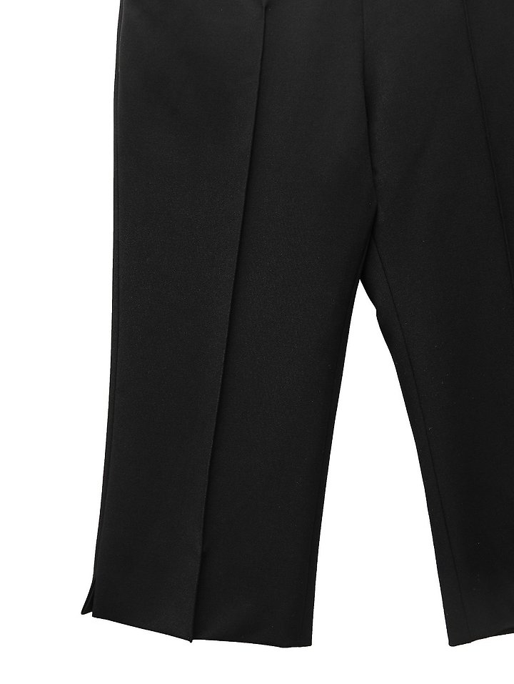 Paper Moon - Korean Women Fashion - #romanticstyle - Crease Line Slit Midi Pants - 12