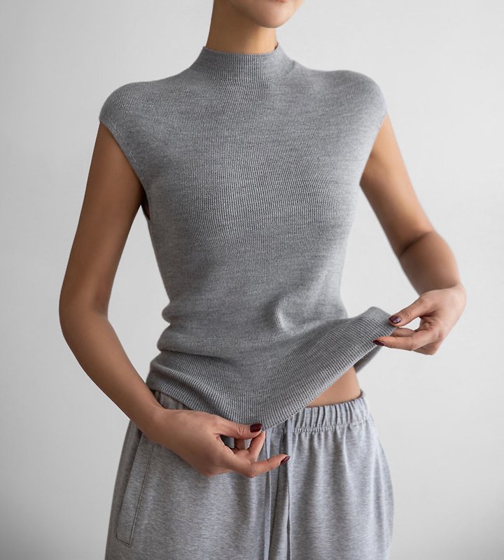 Paper Moon - Korean Women Fashion - #shopsmall - Classic WholeGarment Sleeveless Knit