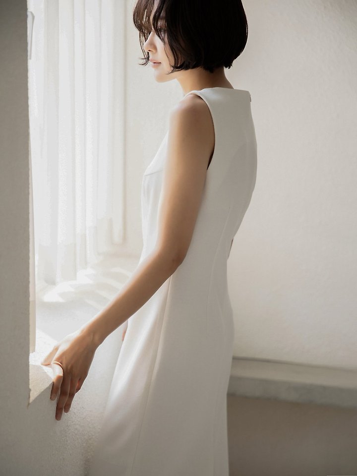Paper Moon - Korean Women Fashion - #shopsmall - Crepe Pencil Line Midi Sleeveless Kelly One-piece