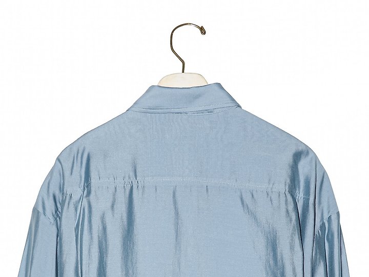 Paper Moon - Korean Women Fashion - #shopsmall - Sheer Silky Classic Button-Down Shirt - 12
