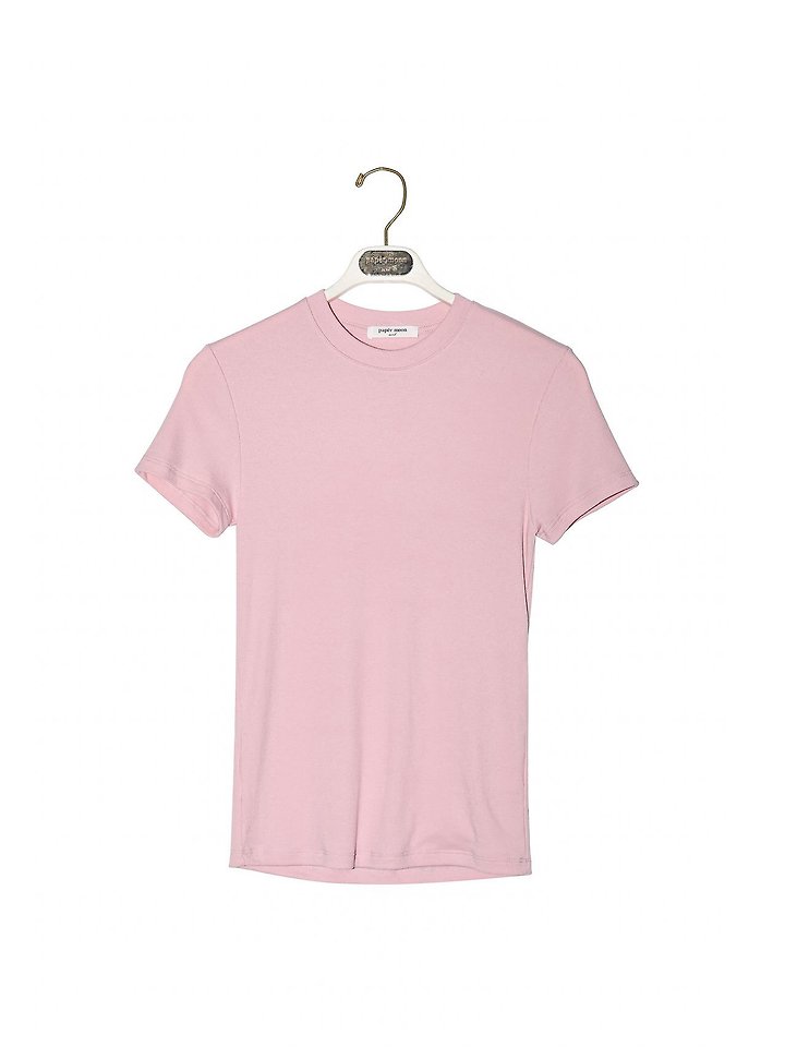 Paper Moon - Korean Women Fashion - #shopsmall - Ribbed Slim Crewneck Basic Tee - 6