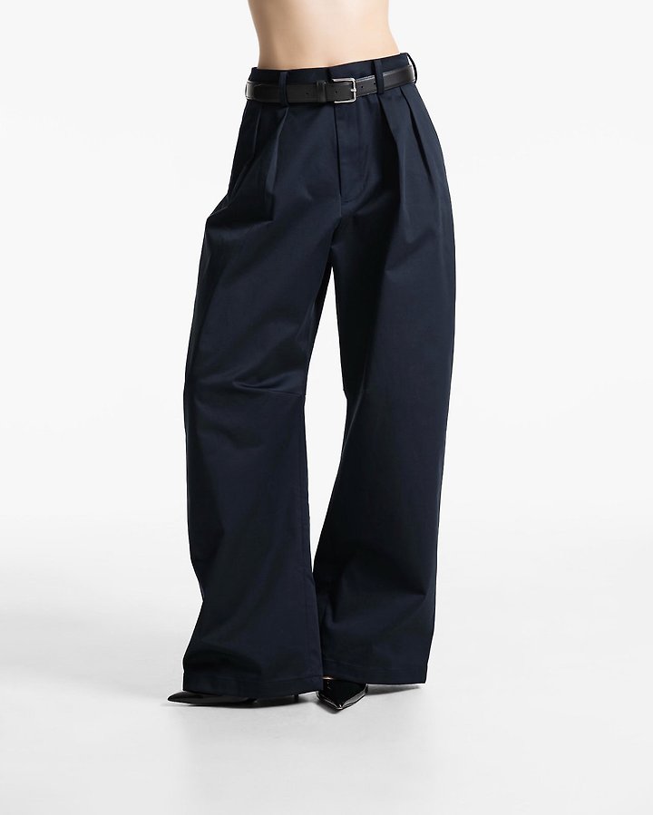 Paper Moon - Korean Women Fashion - #thatsdarling - Curve Volume Wide Chino Pants