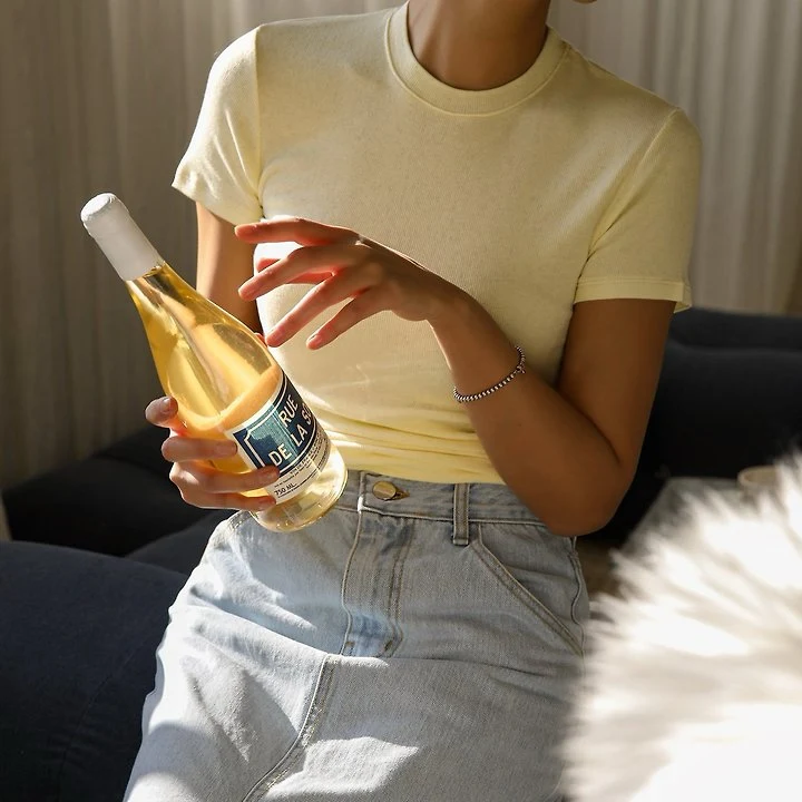 Paper Moon - Korean Women Fashion - #thatsdarling - Ribbed Slim Crewneck Basic Tee