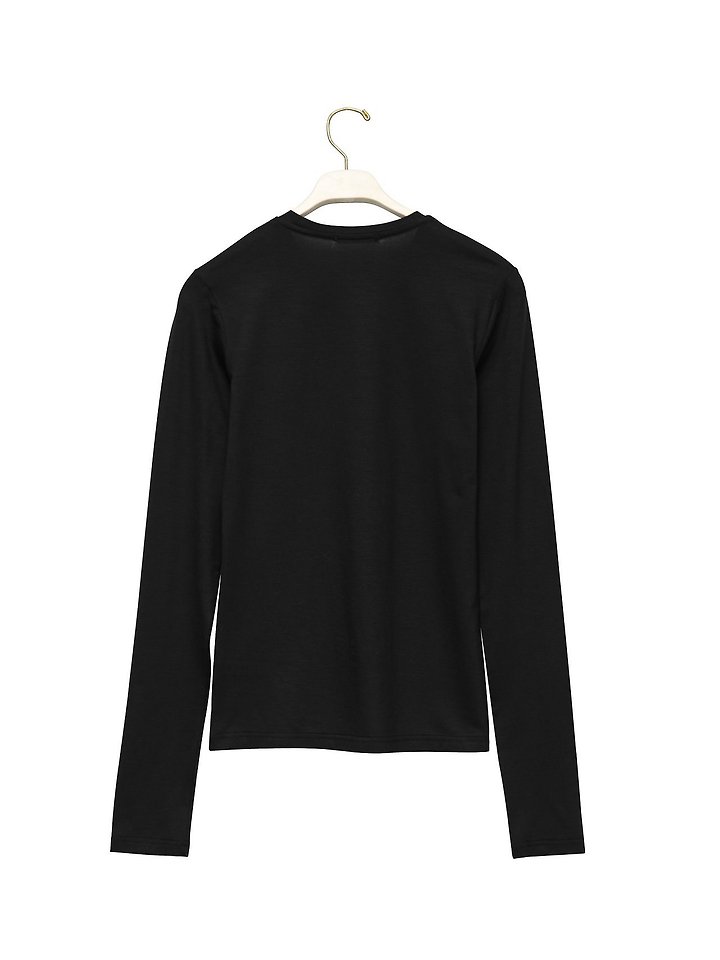 Paper Moon - Korean Women Fashion - #shopsmall - Classic Slim Fit Tencel Crew Neck Top - 4